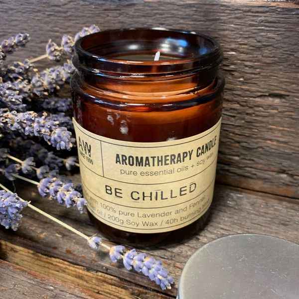 Aromatherapy Soy Candle 200g - Be Chilled for Relaxation and Calm - Ignara Living