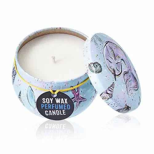 Art Tin Candle Sea Life - Ocean - Inspired Aromatherapy for Home Decor - Ignara Living