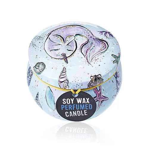 Art Tin Candle Sea Life - Ocean - Inspired Aromatherapy for Home Decor - Ignara Living