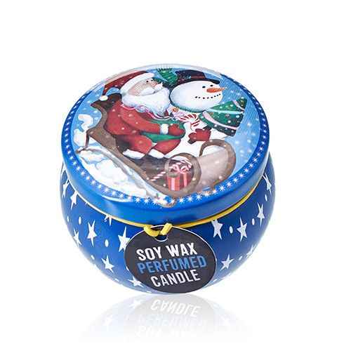 Art Tin Candle - Vintage Christmas Candle - Ignara Living
