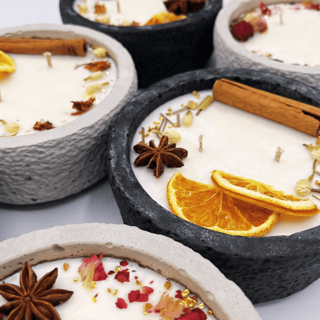 Betonkerze Betongrau "Grey Hearts" - Ignara Living