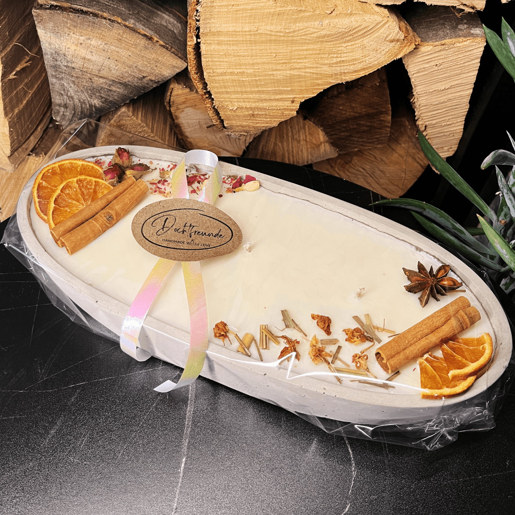 Handgemachte Betonduftkerze "Grey - Ship" Bio Sojawachs mit Vanilla Toffee Duft. Beton Deko Interior Design - Ignara Living