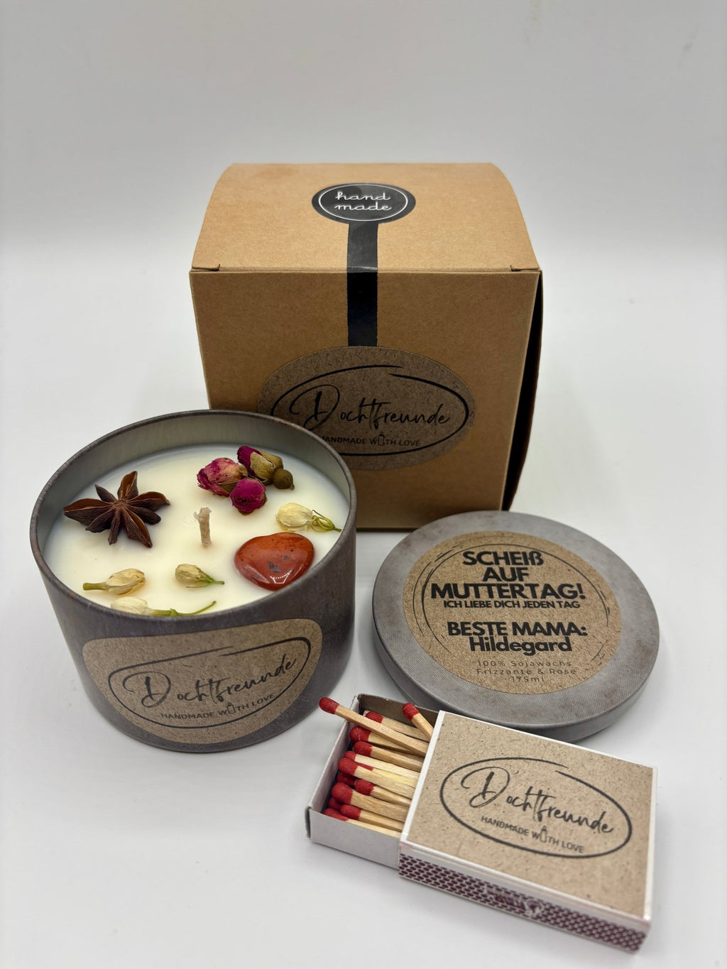 Sternzeichen Stier - Handgemachte Sojawachs - Kerze - Personalisiertes Astrologie - Geschenk - Ignara Living