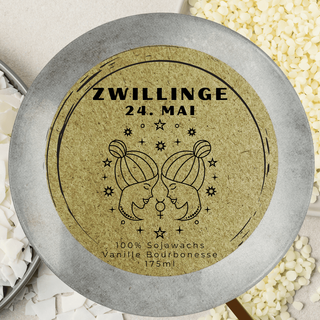 Sternzeichen Zwillinge Duftkerze - Handgemachte Sojawachs - Kerze - Personalisiertes Astrologie - Geschenk - Ignara Living